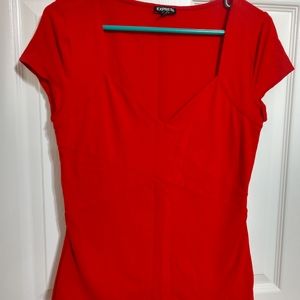 Bright red Express top